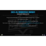 2025/26 Upper Deck Credentials Hockey Hobby 20-Box Case - Image 7