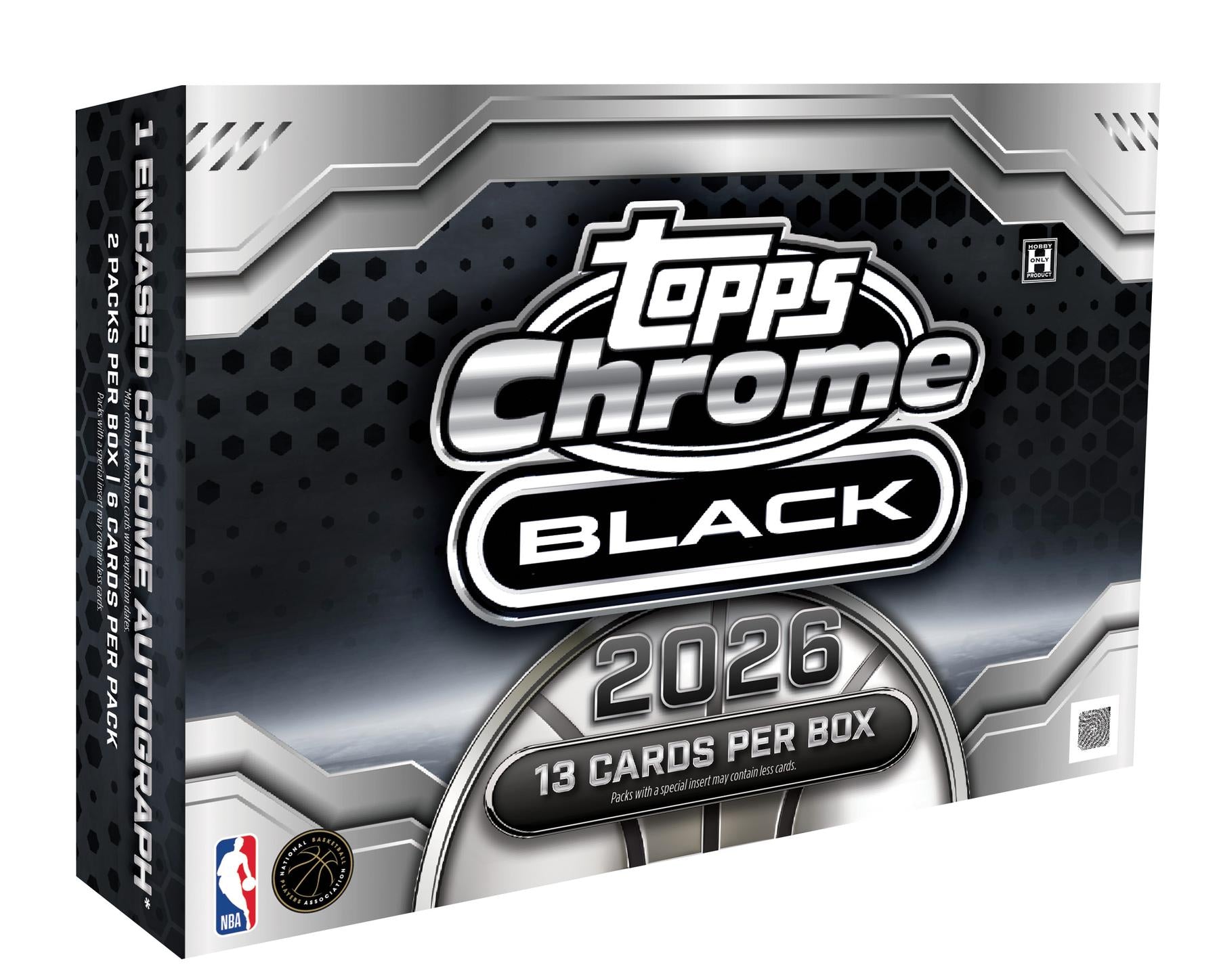 26cbbk_fgc6731_hbox_4ba2c83e-acd0-443c-b50a-70d515140c9a 2025/26 Topps Chrome Black Basketball Hobby Box (Presell) - Image 1