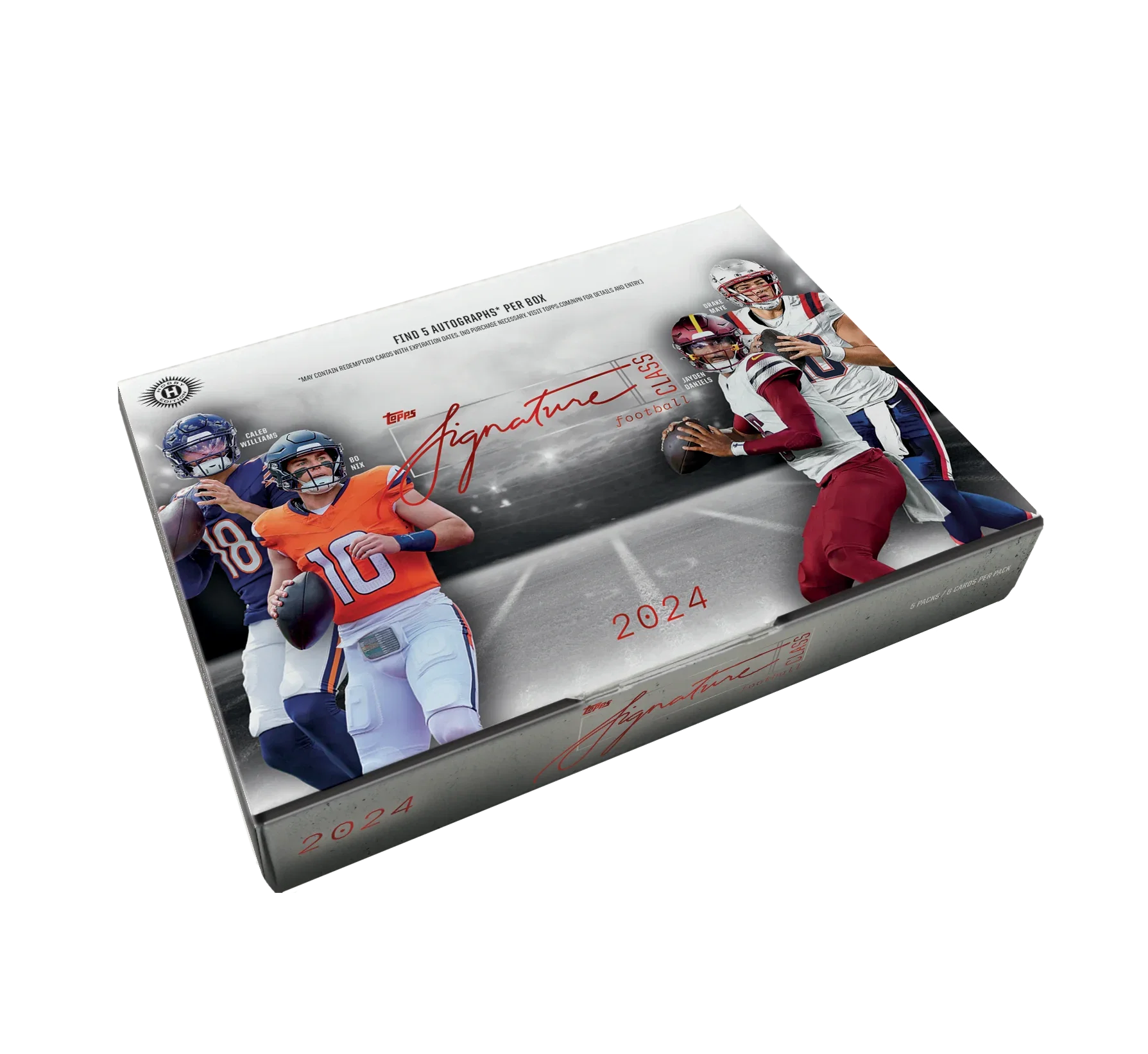 87f3a58bd6c8bd68fc52ecf7a65bbcbbc7684bba_24CSFB_FGC6075_HOBBY_CLOSED 2024 Topps Signature Class Football Hobby 6 Box Case - Image 1