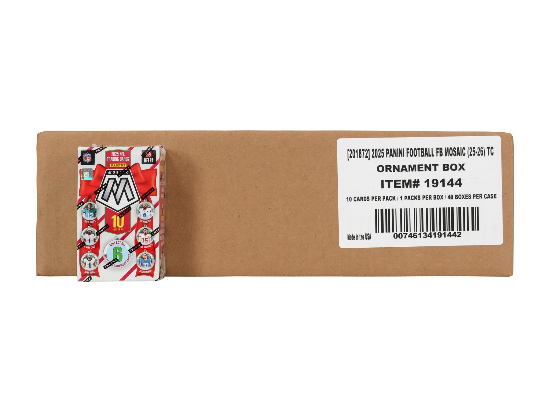 916366_001_102025 2025 Panini Mosaic Football Ornament 40-Box Case - Image 1
