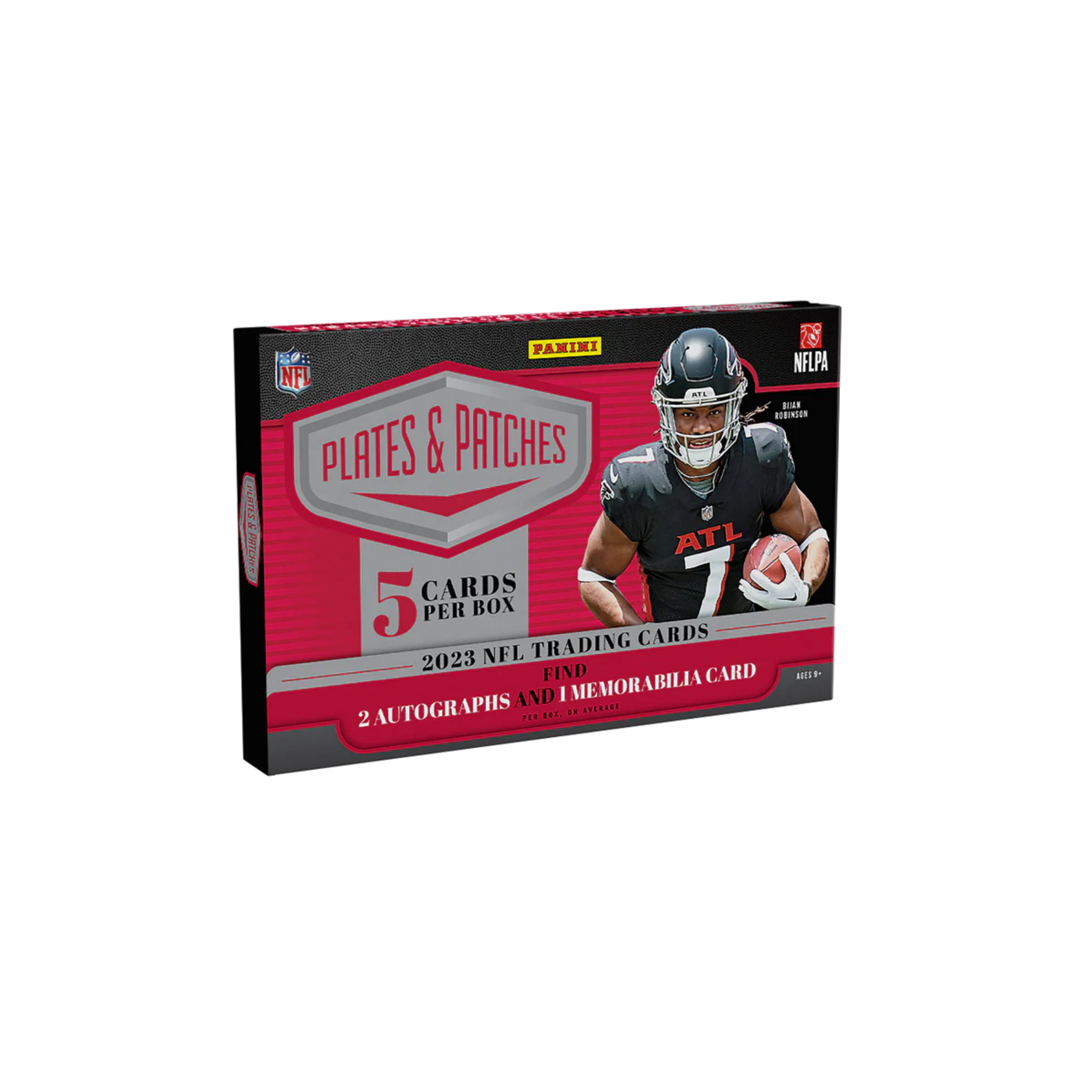 Untitleddesign-2023-08-29T111240.129_f25188de-2311-4f15-852f-9ff8507a4a25 2023 Panini Plates & Patches Football Hobby 12 Box Case - Image 1