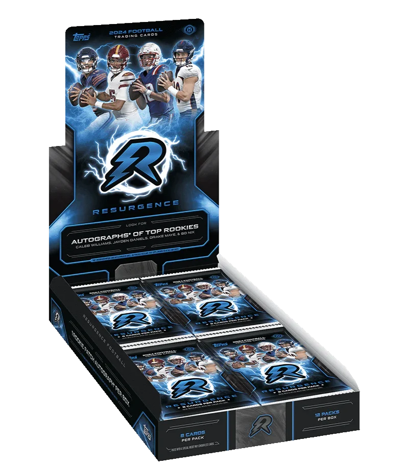 b0586f85c1226253fb4ac9970c9b5a39558f6d92_hobby_box_blue_12bpc 2024 Topps Resurgence Football Hobby 12 Box Case - Image 1