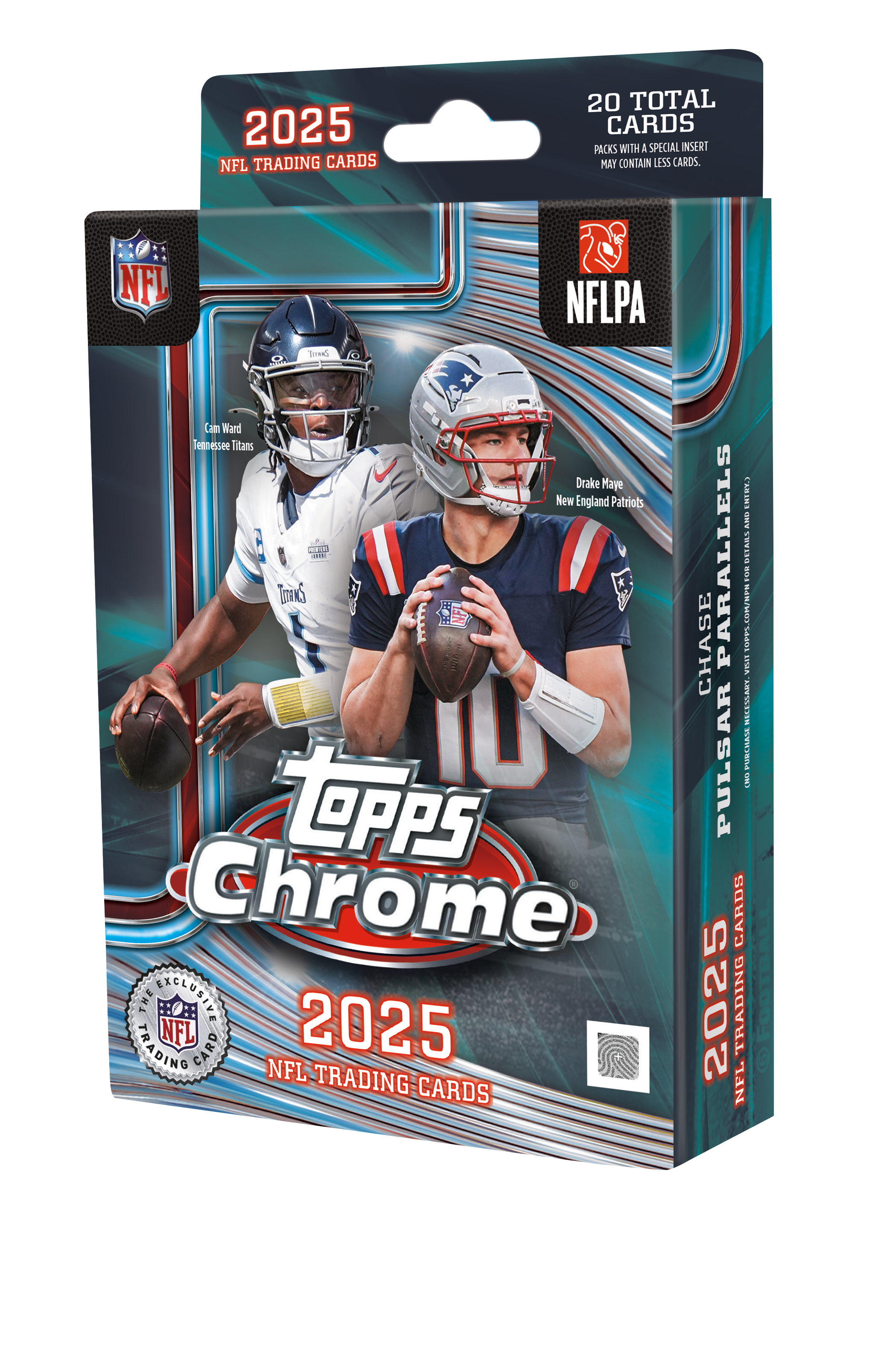 cafe1f94cffcff108a505496ad0309028389da4d1b81e18da63dbcb36e83f954 2025 Topps Chrome Football Hanger 64 Box Case - Image 1