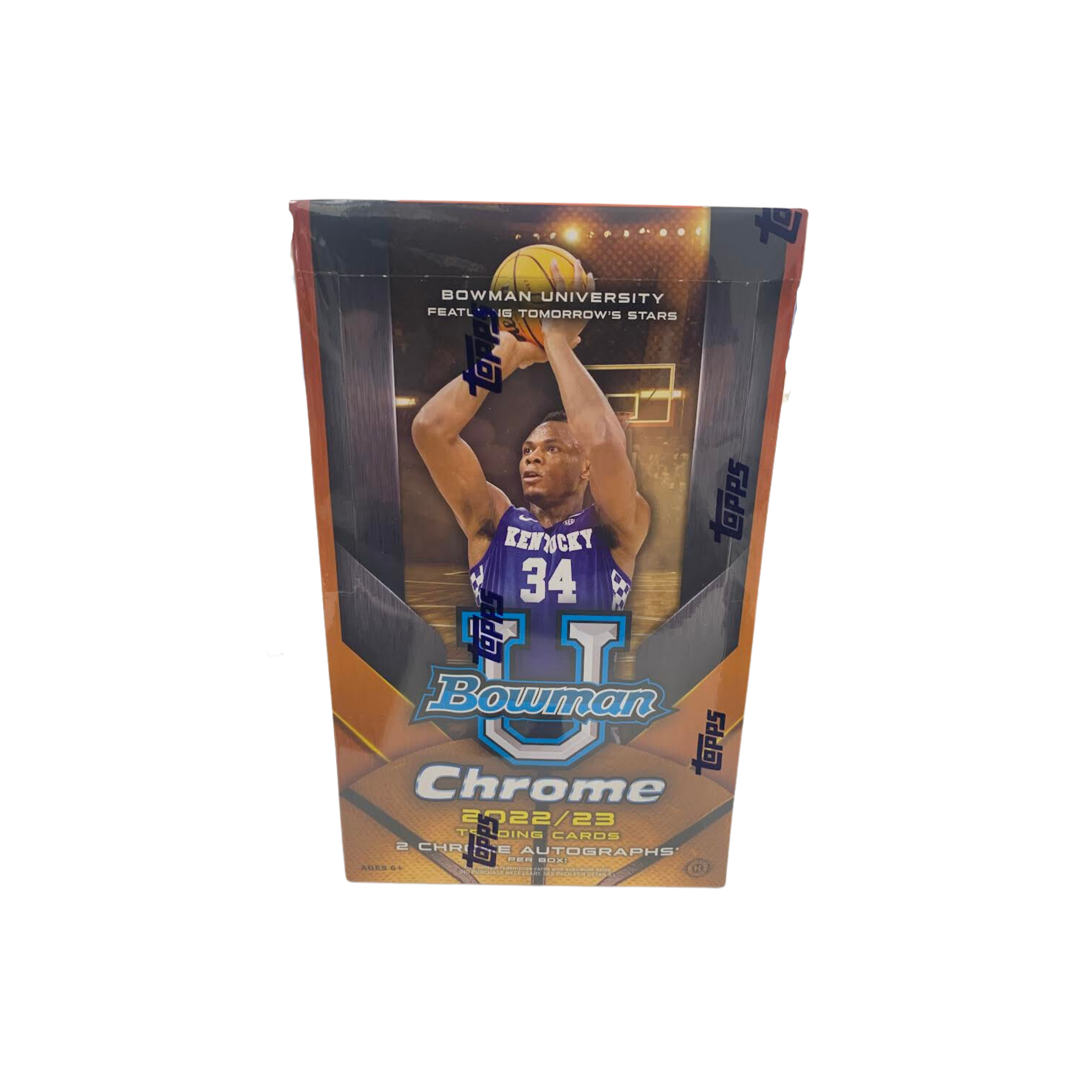2022ToppsChromeBlackBaseballHobbyBox_2_3a518d69-9ad7-40d0-9b8f-c2e267ecef97 2022-23 Bowman University Chrome Basketball Hobby 12 Box Case - Image 1