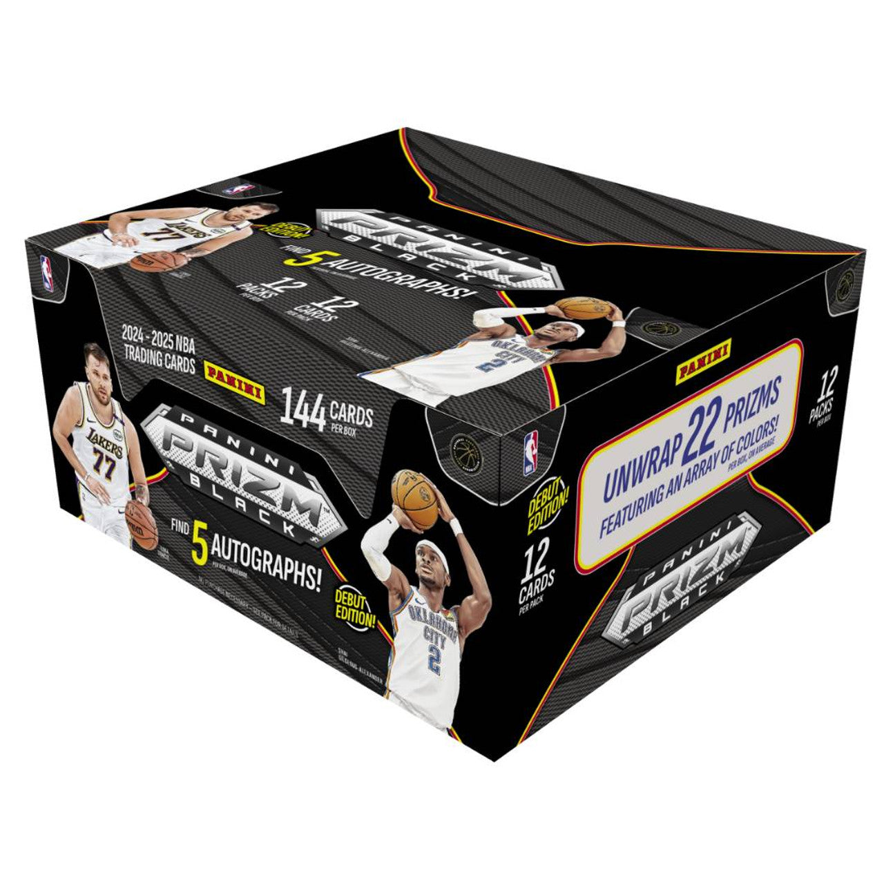 2024-25-panini-prizm-black-basketball-hobby-12-box-case__85005 2024-25 Panini Prizm Black Basketball Hobby Box - Image 1