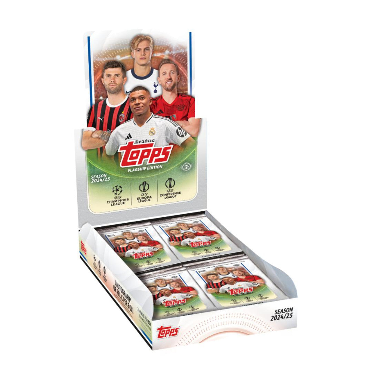 2024-25-topps-uefa-club-competitions-soccer-hobby-box__03082 2024-25 Topps UEFA Club Competitions Hobby 12 Box Case - Image 1
