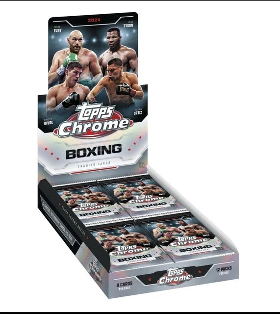 2024-Topps-Chrome-Boxing-Hobby-Box 2024 Topps Chrome Boxing Hobby Box 12 Box Case - Image 1