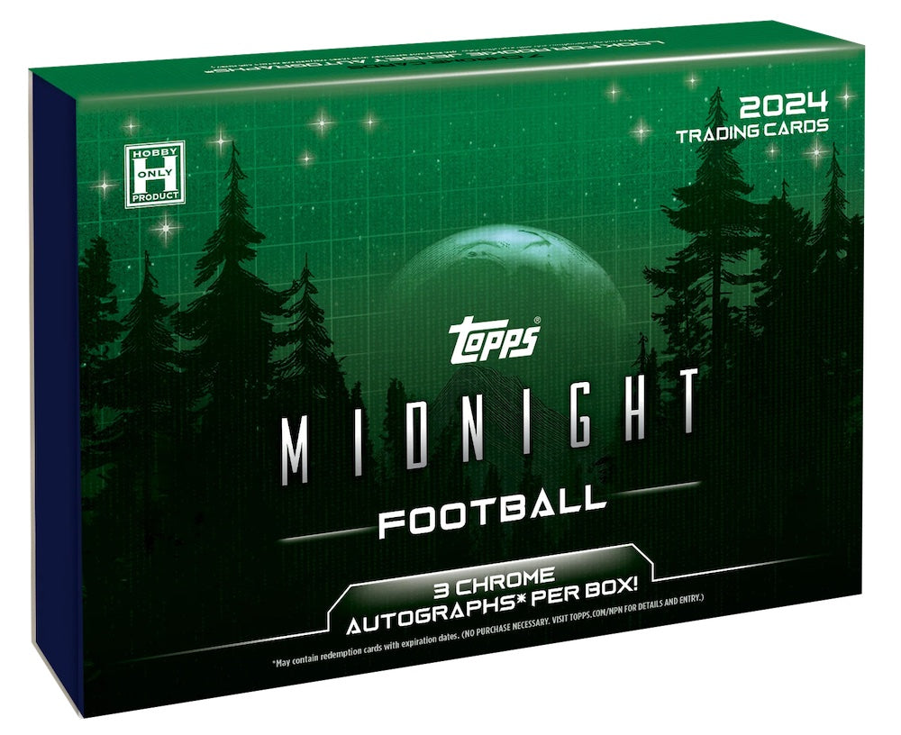 2024-Topps-Midnight-Football-Sealed-Hobby-box 2024 Topps Midnight Football Hobby 8 Box Case - Image 1