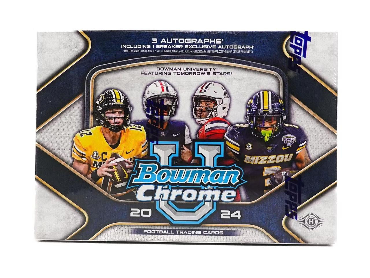 2024-bowman-university-chrome-football-breakers-delight-box__35443_6328a9ef-53b7-440c-9fd0-d6b6bf46ed27 2024 Bowman Chrome University Football Breaker's Delight 10 Box Case - Image 1