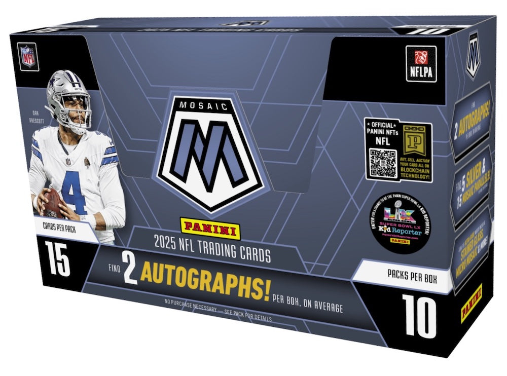 2025-Panini-Mosaic-Football-Sealed-Hobby-box 2025 Panini Mosaic Football Hobby 12 Box Case - Image 1