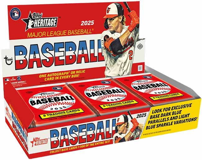 2025-Topps-Heritage-Baseball-Hobby-Box 2025 Topps Heritage Baseball Hobby 12 Box Case - Image 1