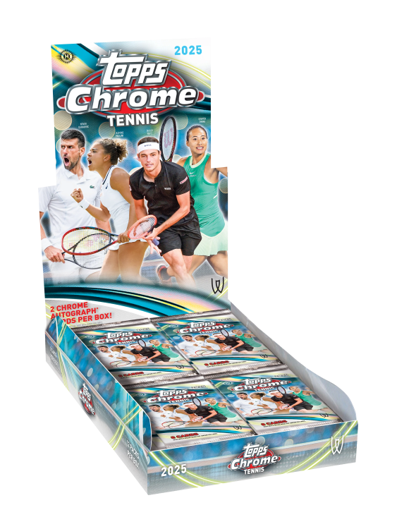 2025-topps-chrome-tennis-hobby-box 2025 Topps Chrome Tennis Hobby 12 Box Case - Image 1