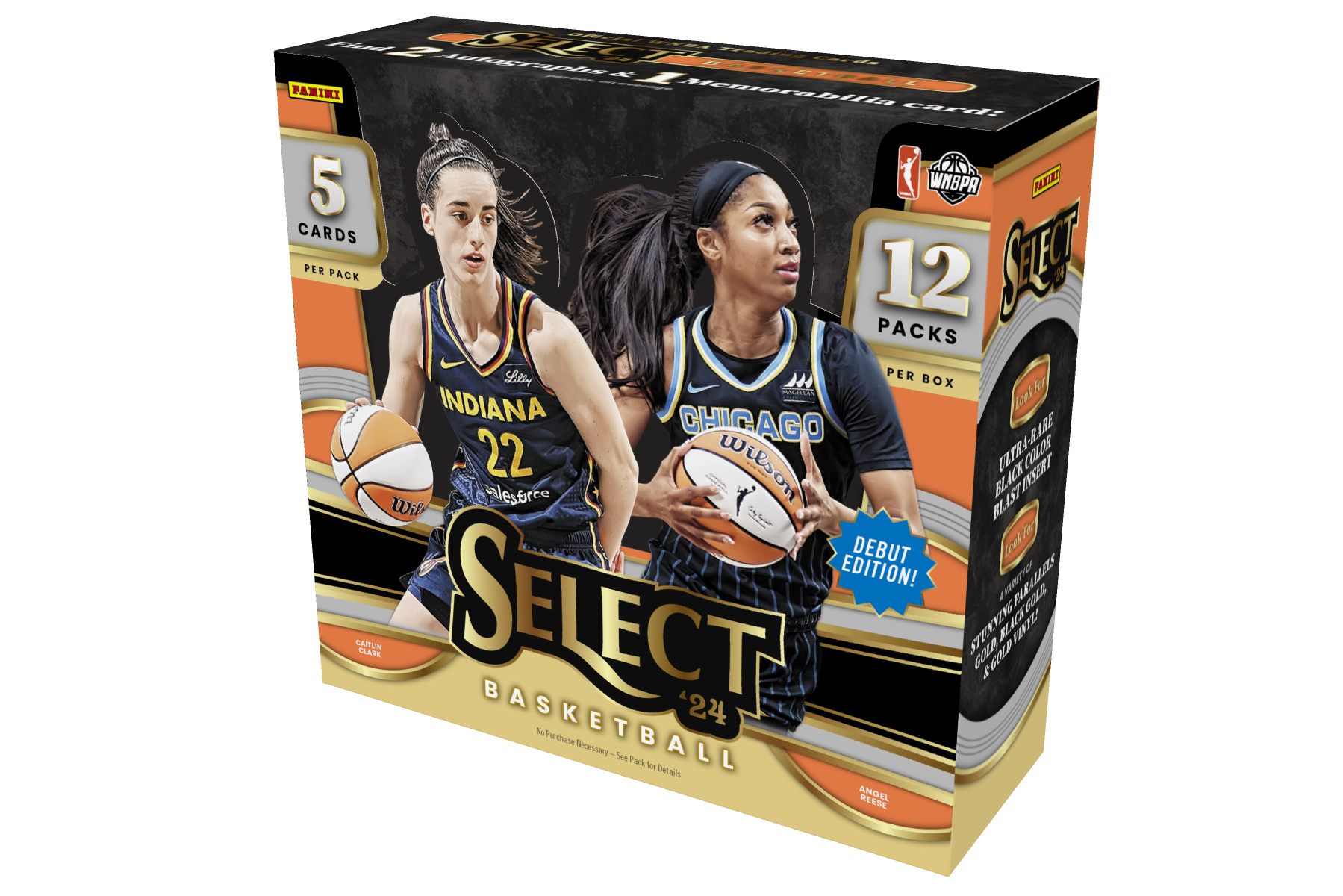 23-24_wnba_select_bk_hobby_c3116_03 2024 Panini Select WNBA Basketball Hobby 12 Box Case - Image 1