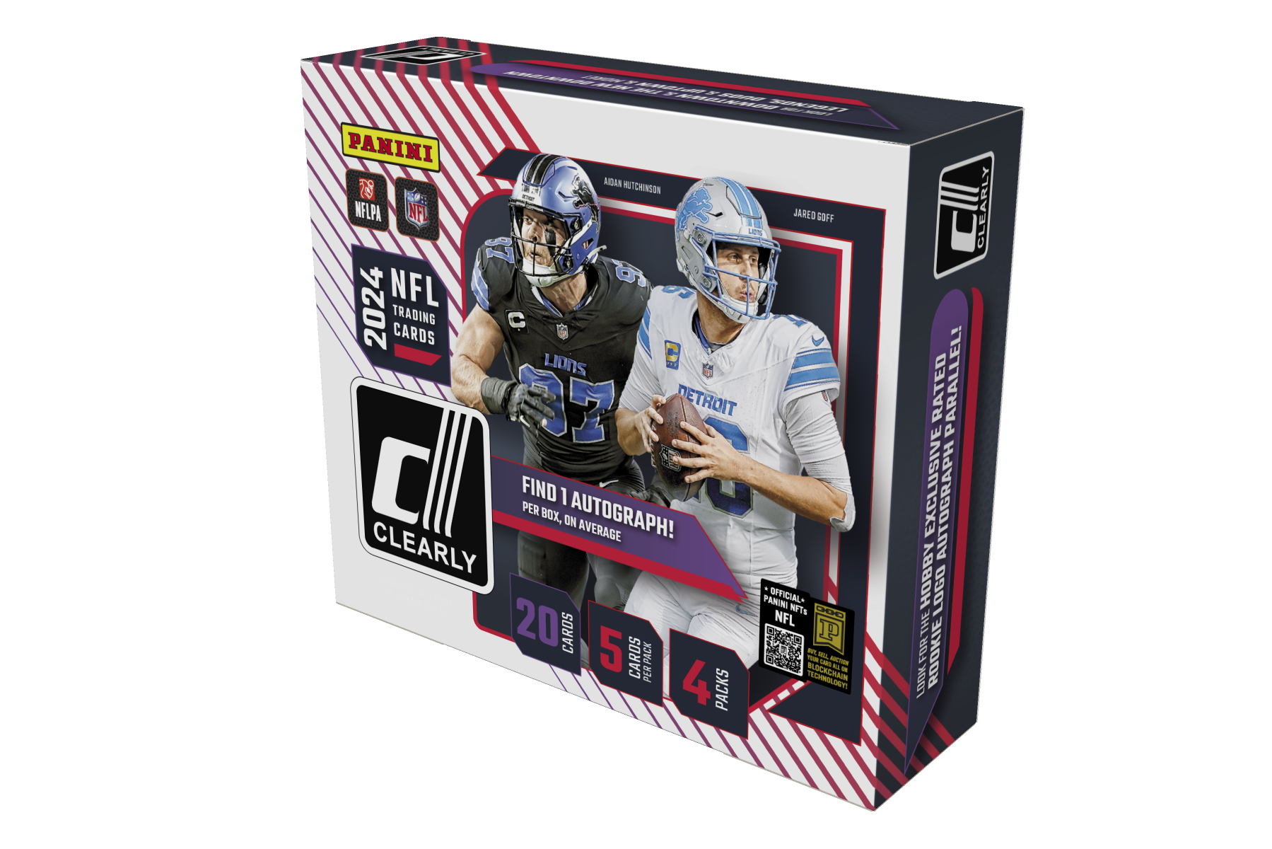 24_clearly_fb_hobby_a7160 2024 Panini Clearly Donruss Football Hobby 16 Box Case - Image 1