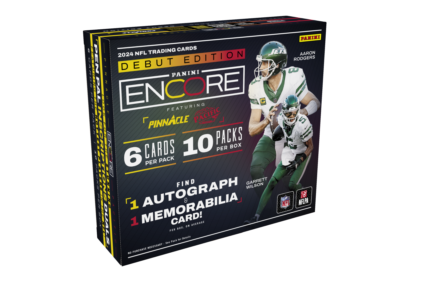 24encorefb_hobbybox_a5936_02_bbe6021b-8fd9-4ea2-a858-b1d3816a0771 2024 Panini Encore Football Hobby 12 Box Case - Image 1