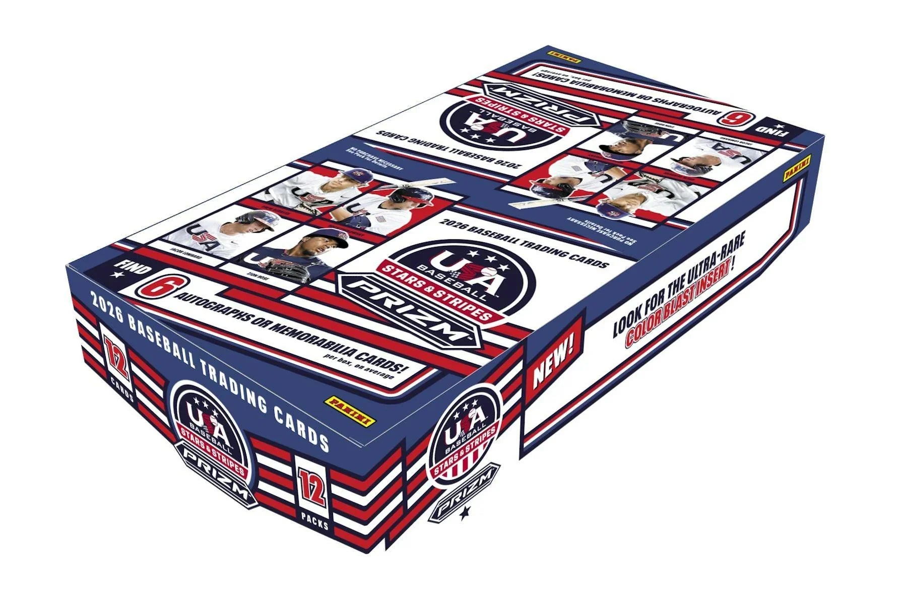 26_usa_bb_stars_stripes_box_4cd1a6ff-5e7b-4646-b6ca-68355eac8d29 2026 Panini Stars and Stripes USA Baseball Hobby 12 Box Case - Image 1