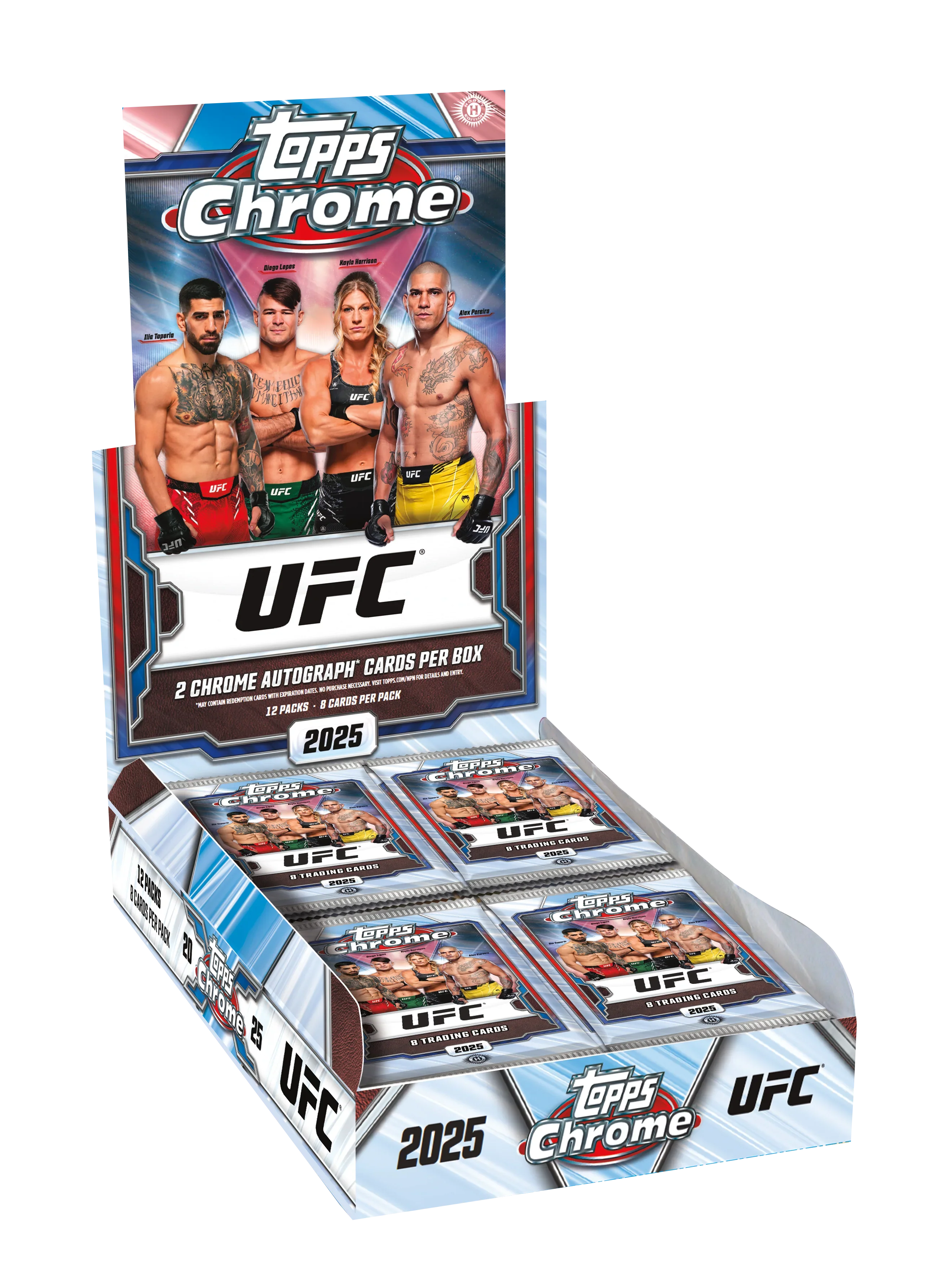 33d90259f6ec8ae25ab630fe982102e15d07074d_25UFCC_FGC6088_HOBBY 2025 Topps UFC Chrome Hobby 12 Box Case - Image 1