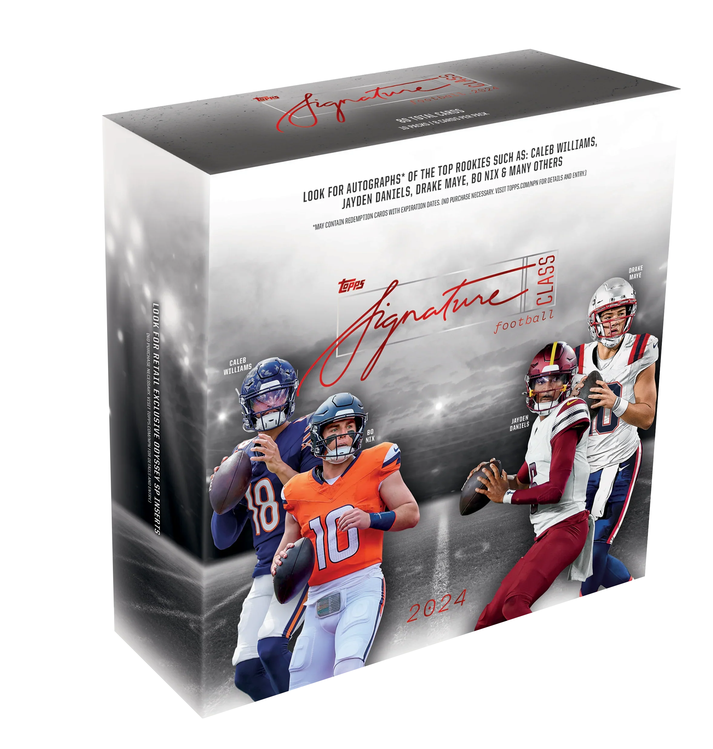 6c9a67e9c53c42f062bafc525bb05567d283a004_24CSFB_FGC6078SE_79EA_MBX 2024 Topps Signature Class Football Mega 20 Box Case - Image 1