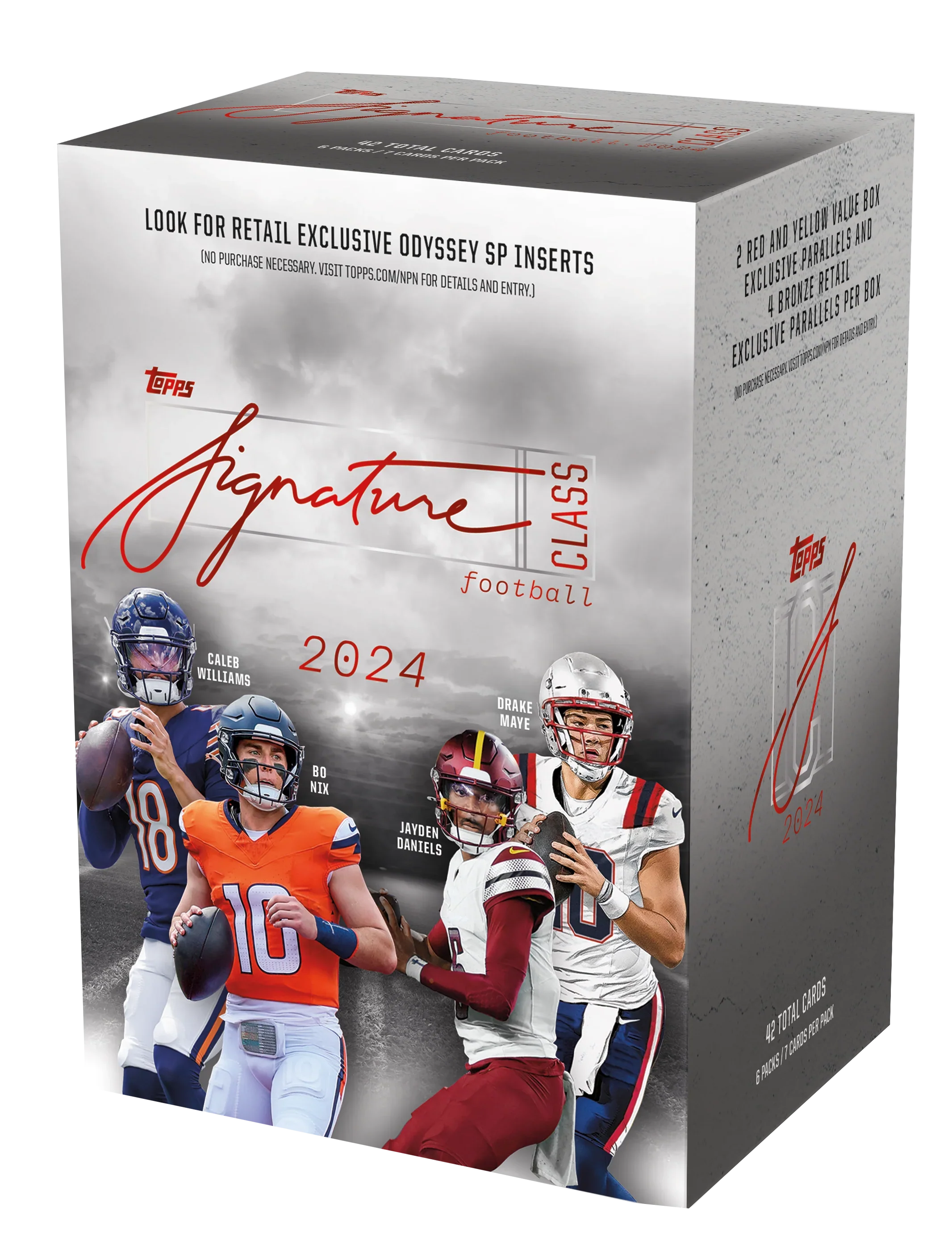6d2d5e6bec9fa0c0ebc1118b00a77fdd222035ac_24CSFB_FGC6076SE_77EA_VBX 2024 Topps Signature Class Football Blaster 40 Box Case - Image 1