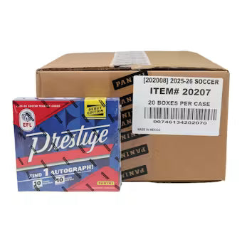 968036_001_070826 2025-26 Panini Prestige EFL Soccer Hobby Preferred 20 Box Case - Image 1