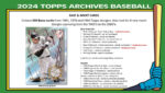 2024 Topps Archives Baseball Hobby 10 Box Case - Image 3