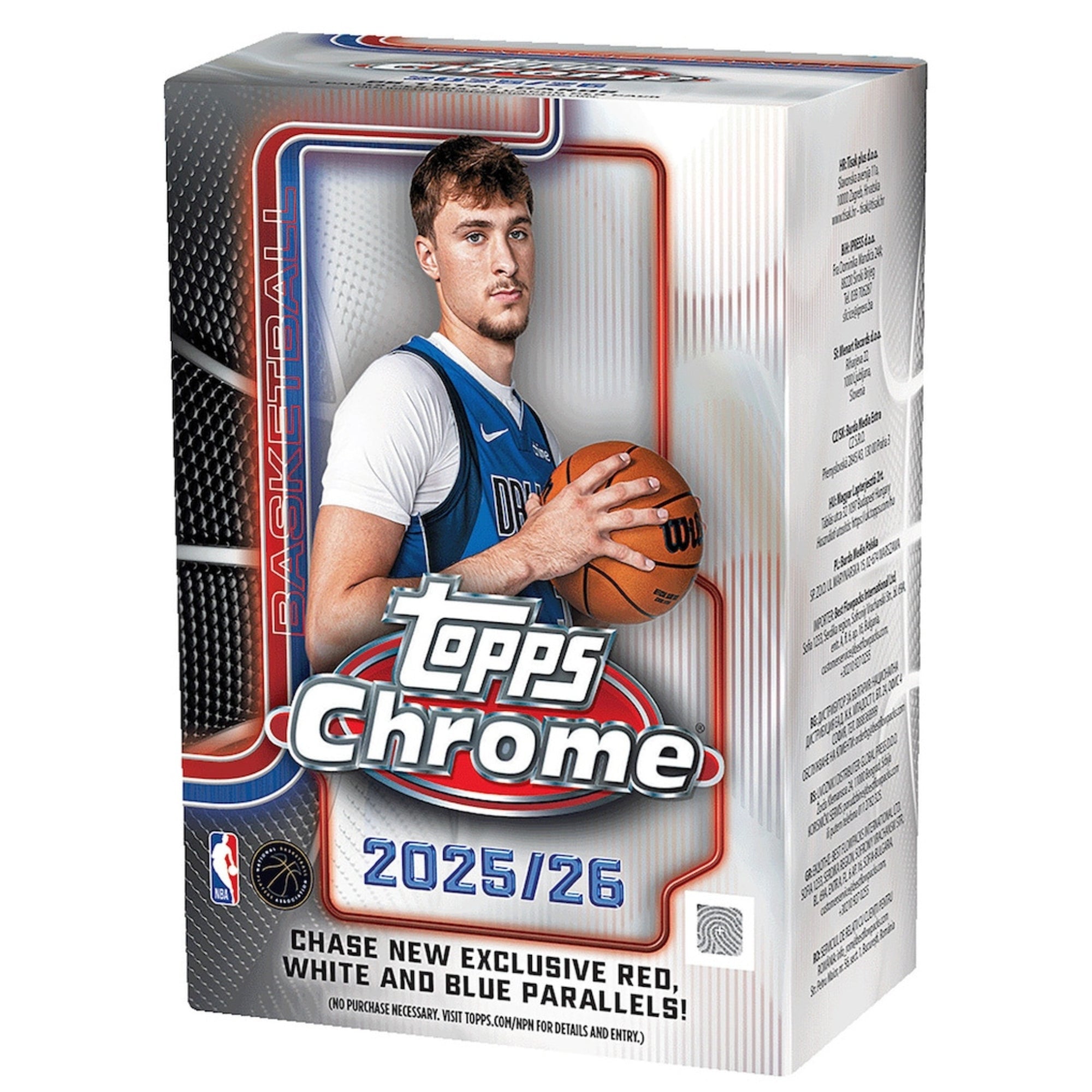 Untitled_2000x2000px_3_280adfe9-98b7-4c21-9b64-8bd4d8218713 2025-26 Topps Chrome Basketball Blaster Box 40 box case - Image 1