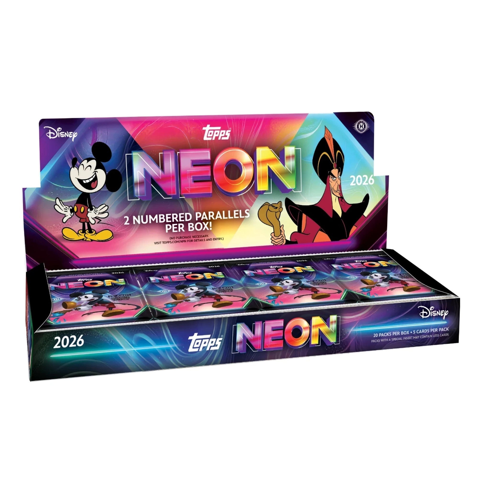 Untitled_2000x2000px_43 2026 Topps Disney Neon Hobby 12 Box Case - Image 1