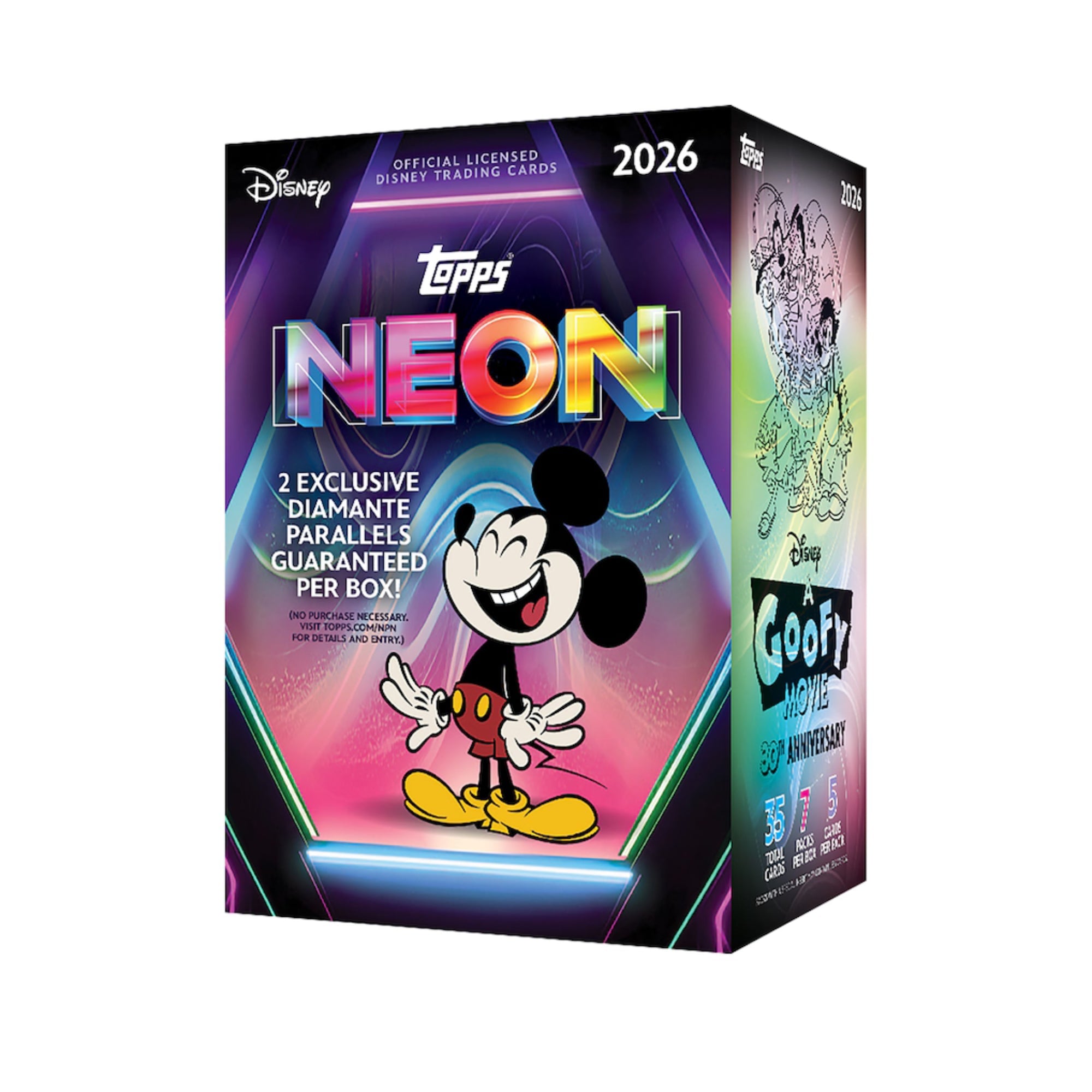 Untitled_2000x2000px_45 2026 Topps Disney Neon Blaster 40 Box Case - Image 1