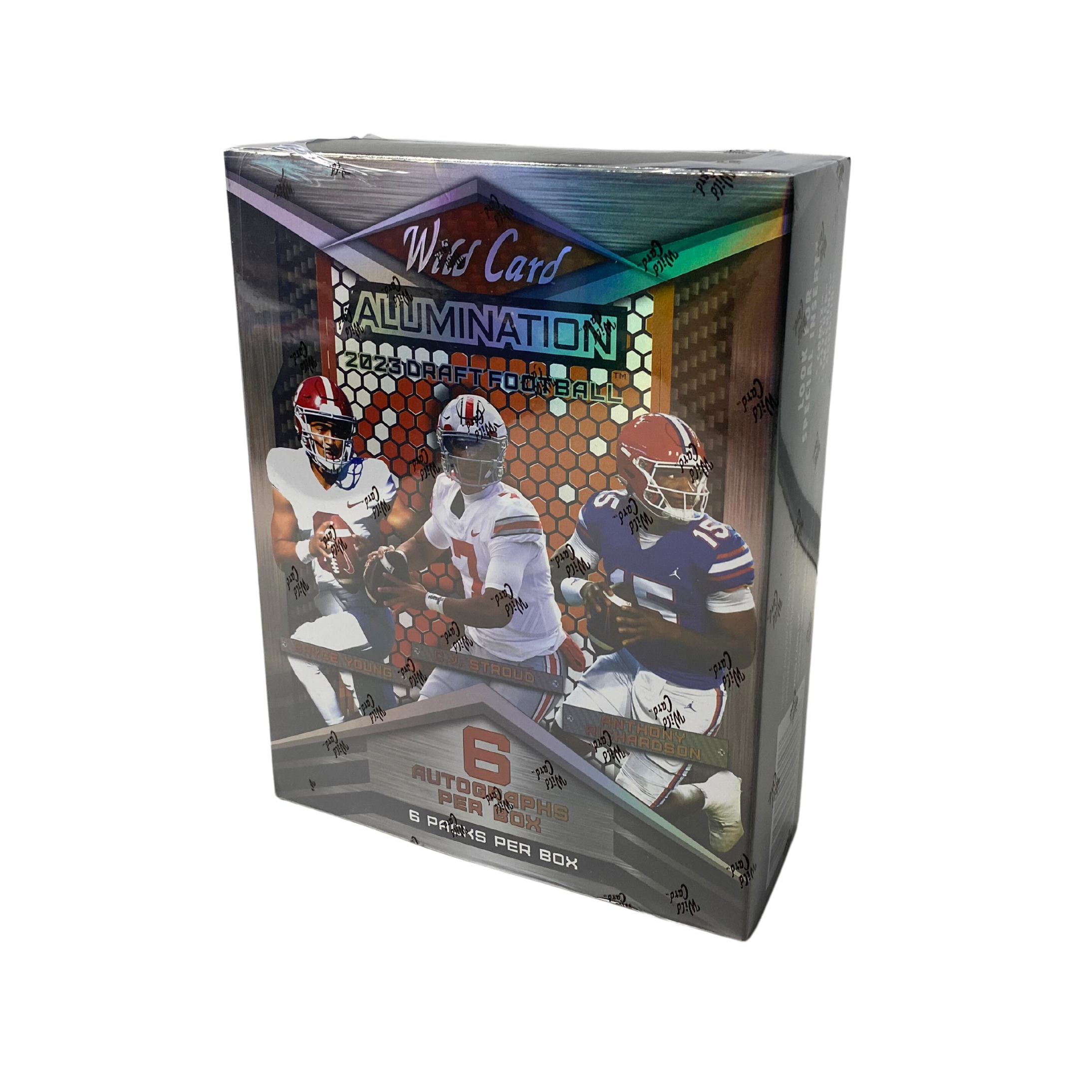 Untitleddesign_16_cae3e254-f778-43d6-afa8-c1363658d823 2023 Wild Card Alumination Draft Football Hobby 12 Box Case - Image 1