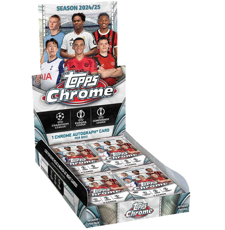 d4e3b9ad6996850931e7e9b9f27884dfc03fc569_ucc_hobby_12bpc 2024-25 Topps UEFA Club Competitions Chrome Soccer Hobby 12 Box Case - Image 1