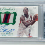 2017-18 Flawless Bam Adebayo 3 Color RPA Rookie Patch Auto Emerald 2/5 BGS 9/10