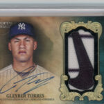 2021 Topps Dynasty Gleyber Torres 1/1 autograph Nike Swoosh relic "Dynasty Deed"